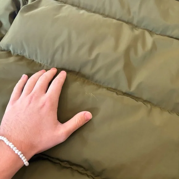 Madewell Olive Green Hooded Puffer Jacket Women’s XXS Winter Coat - Picture 11 of 16